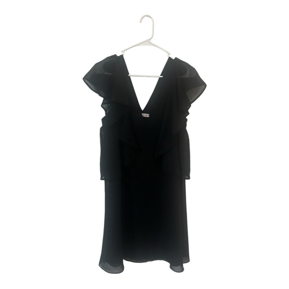 BCBGeneration Black Flowy Ruffle Sleeve Mini Dress Whimseygoth